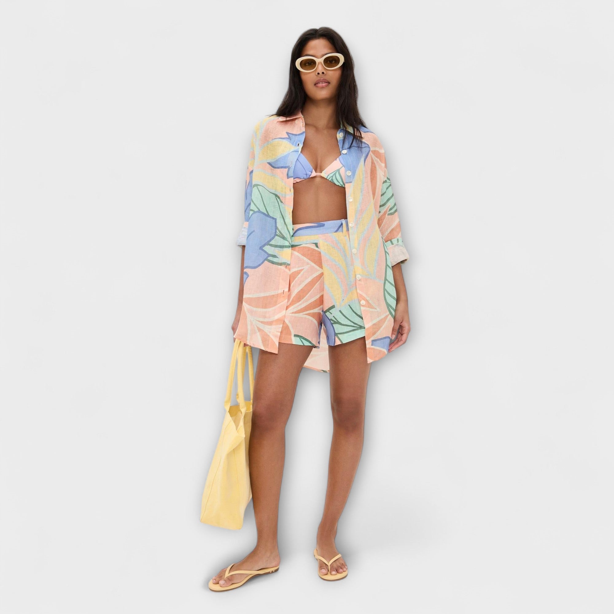 Mary - Tropische Bladprint Korte Set van Playa Boyfriend