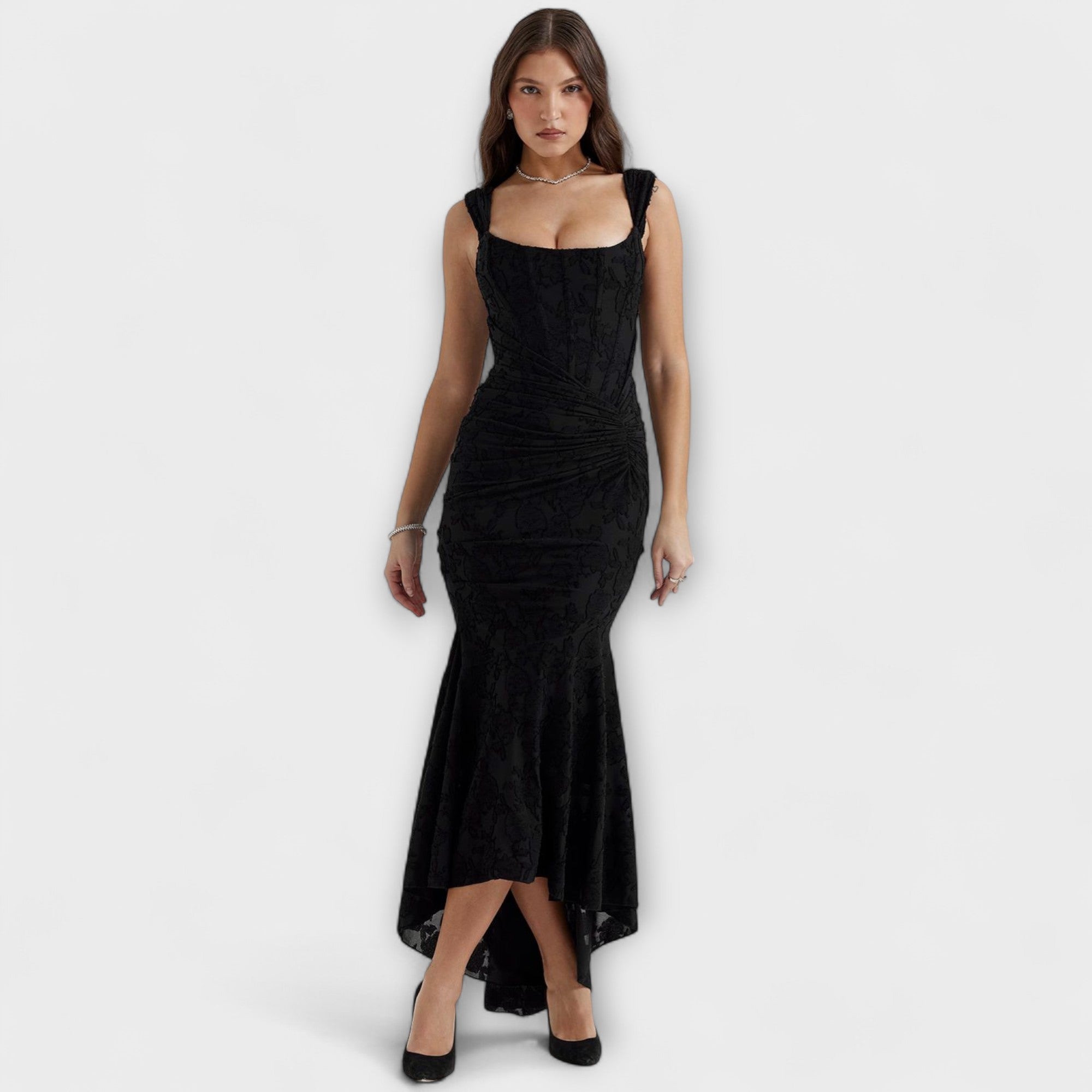 Renske - Lange jurk met elegante en verfijnde corset