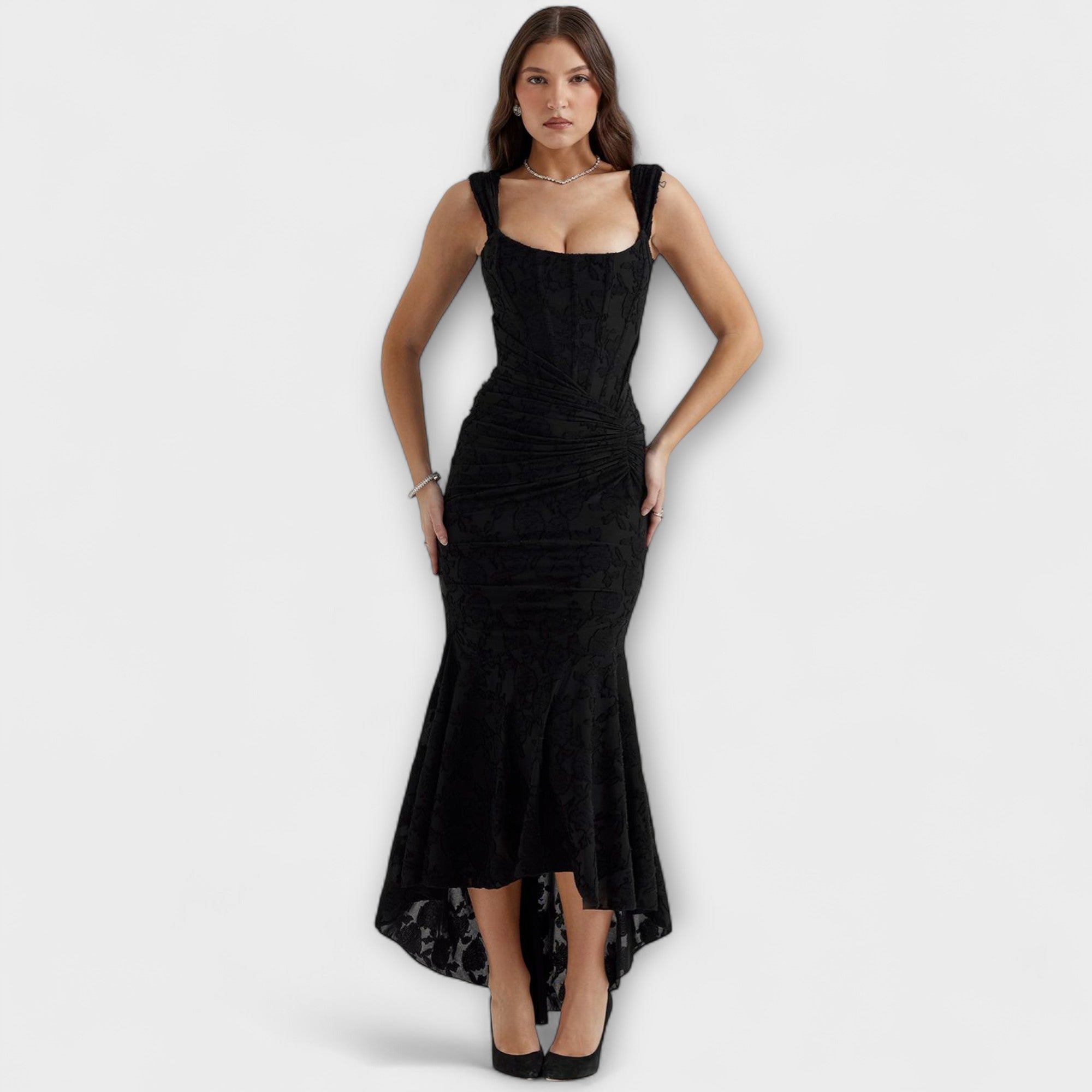 Renske - Lange jurk met elegante en verfijnde corset
