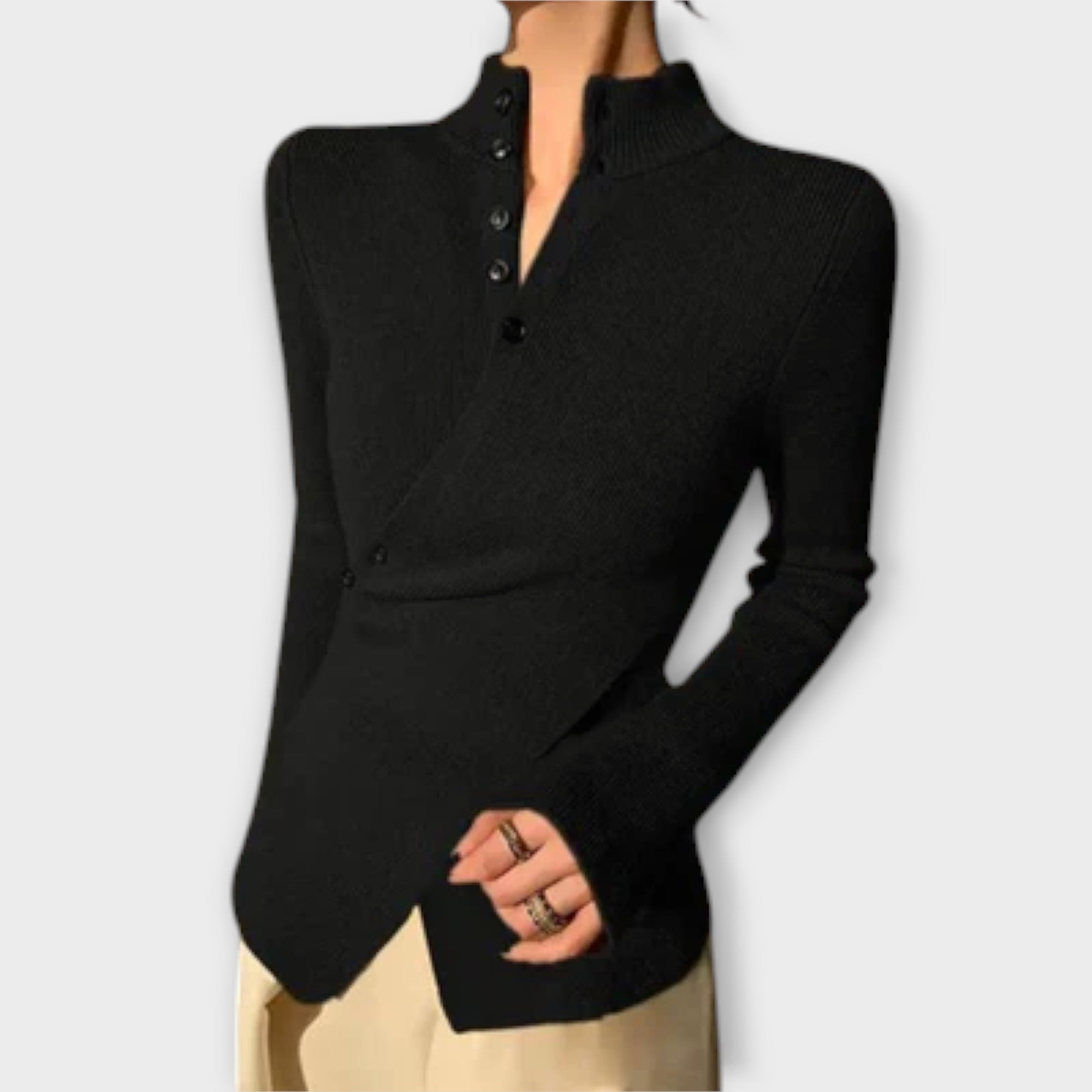 Michiko – Elegante trui van katoenbreiwerk