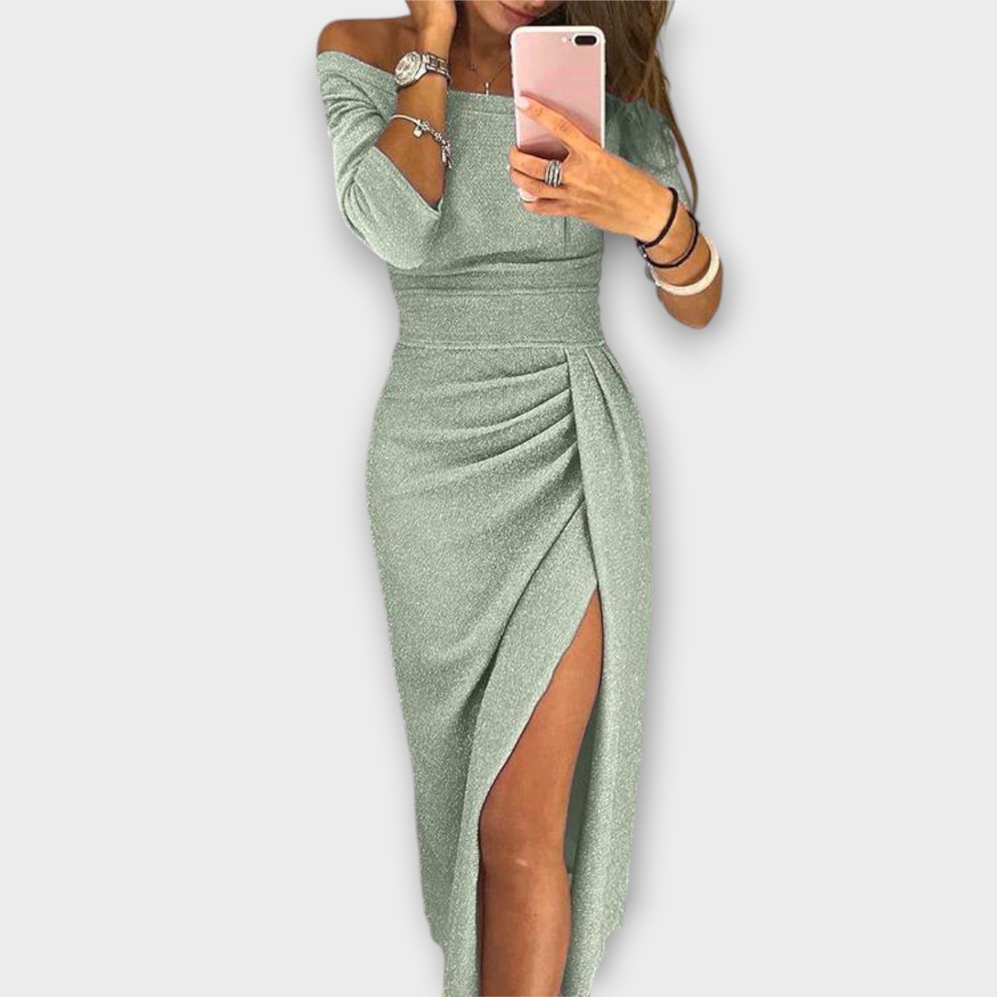 Lena - Elegante Off-Shoulder Jurk