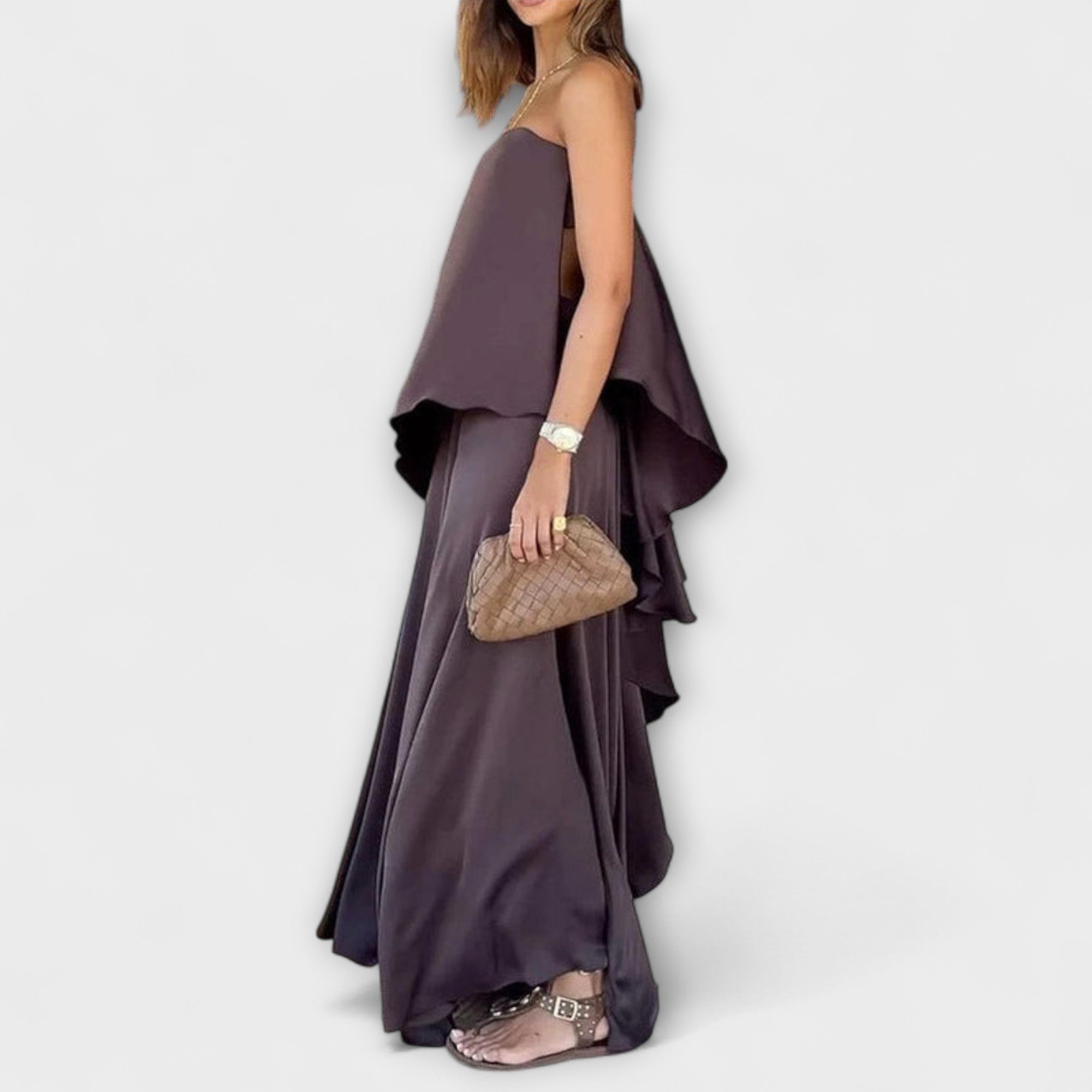 Ruby - Stijlvolle mouwloze bandeau-top en rok