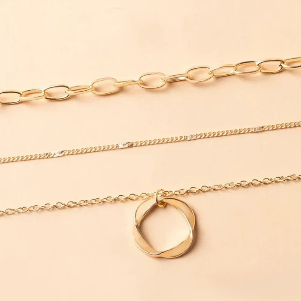 Retro Gouden Laagketting