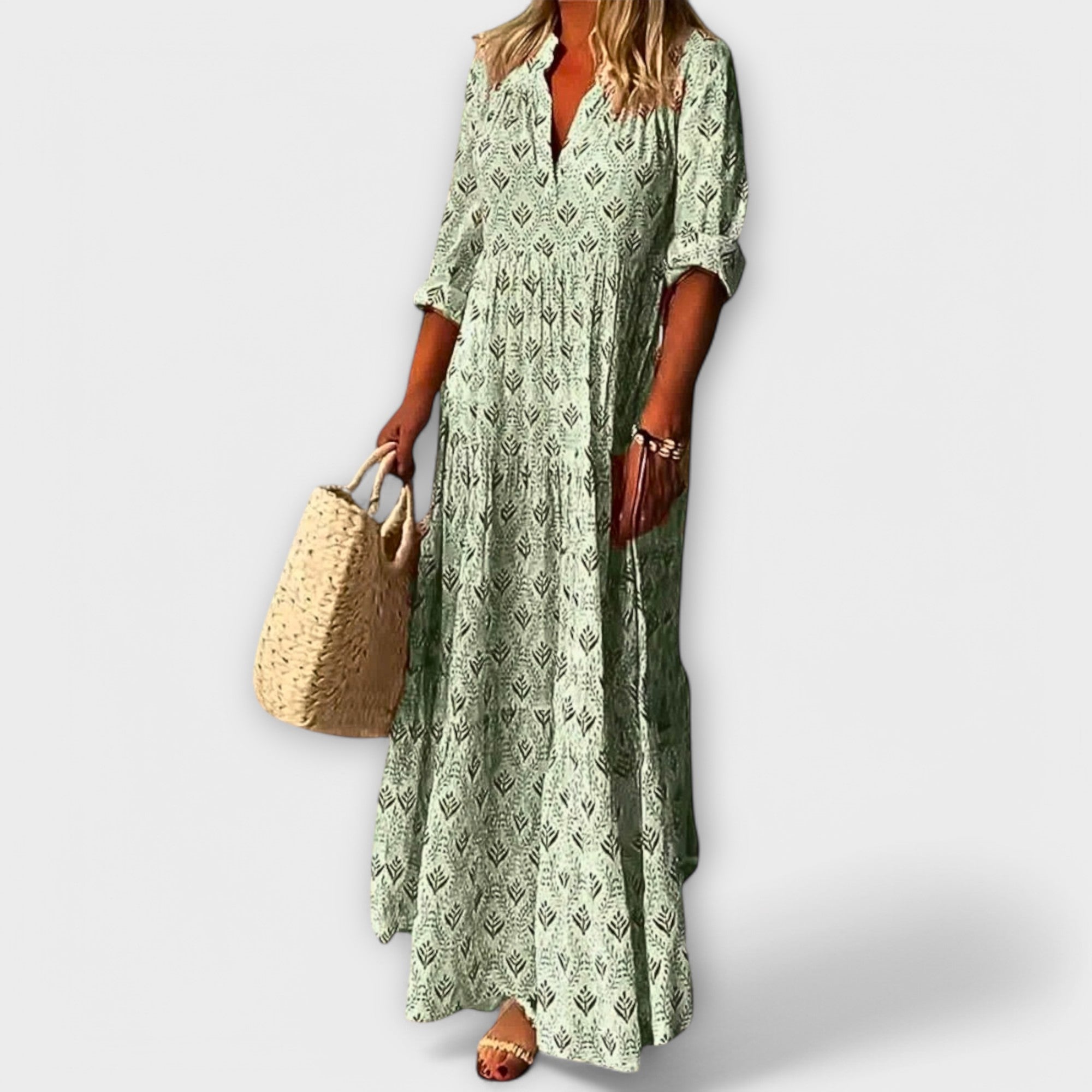 Sera - Stijlvolle en Comfortabele Lente Maxi Jurk