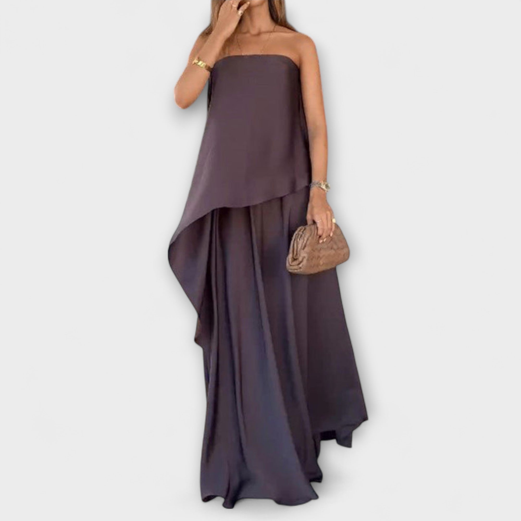 Ruby - Stijlvolle mouwloze bandeau-top en rok