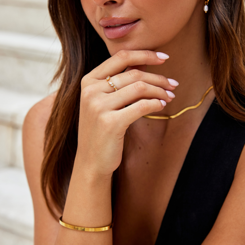 Vrede - Gouden Kristallen Ring