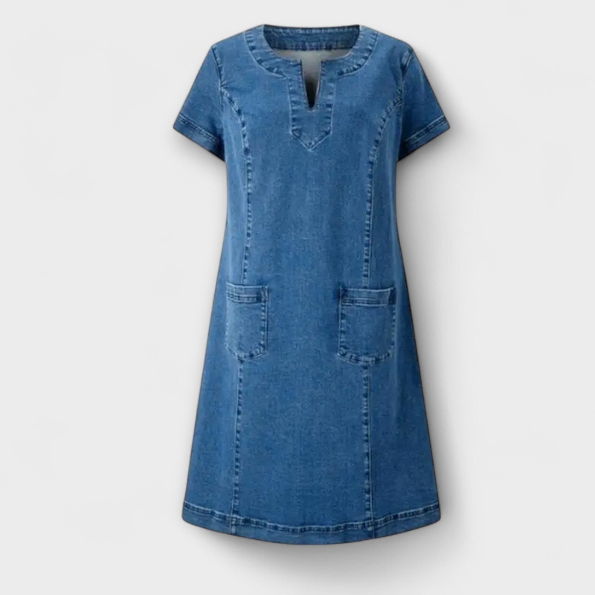 Mathea - Zachte Denim Jurk