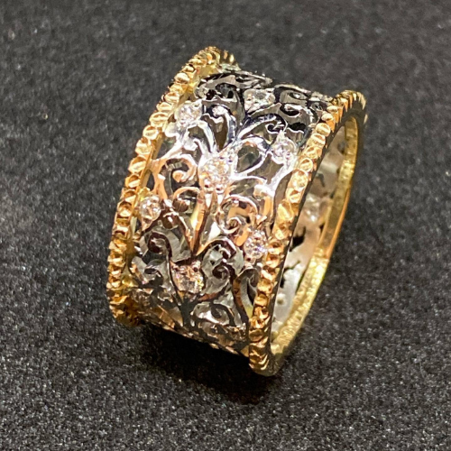 Mika - Vintage Ivoren Zirkonia Ring
