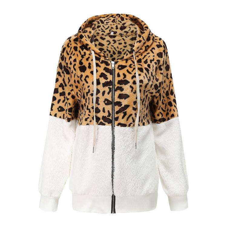 Lea - Fleece hoodie met luipaarddesign