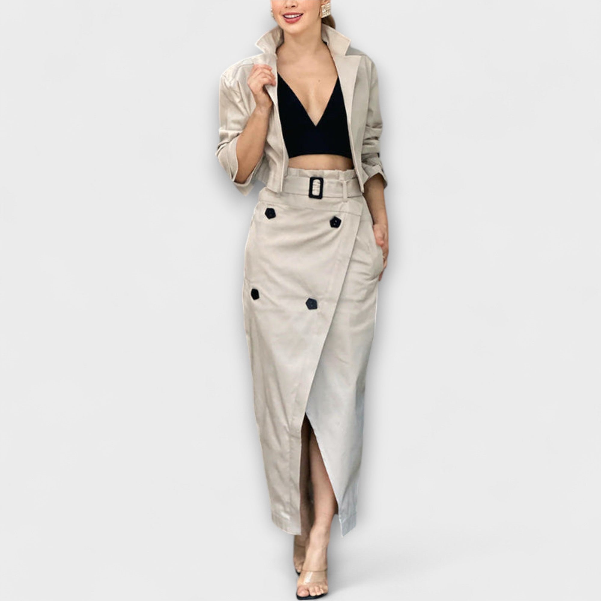 Lyra - Elegante Jack Midi-jurk met zakken