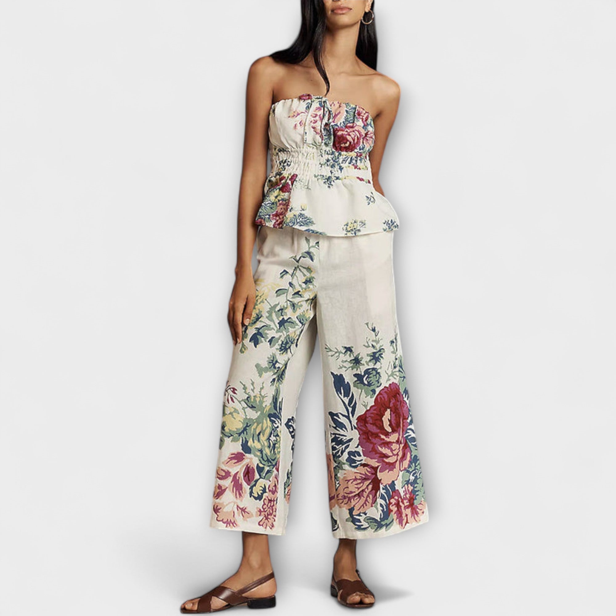 Indigo - Zomer Bloemenpatroon Set