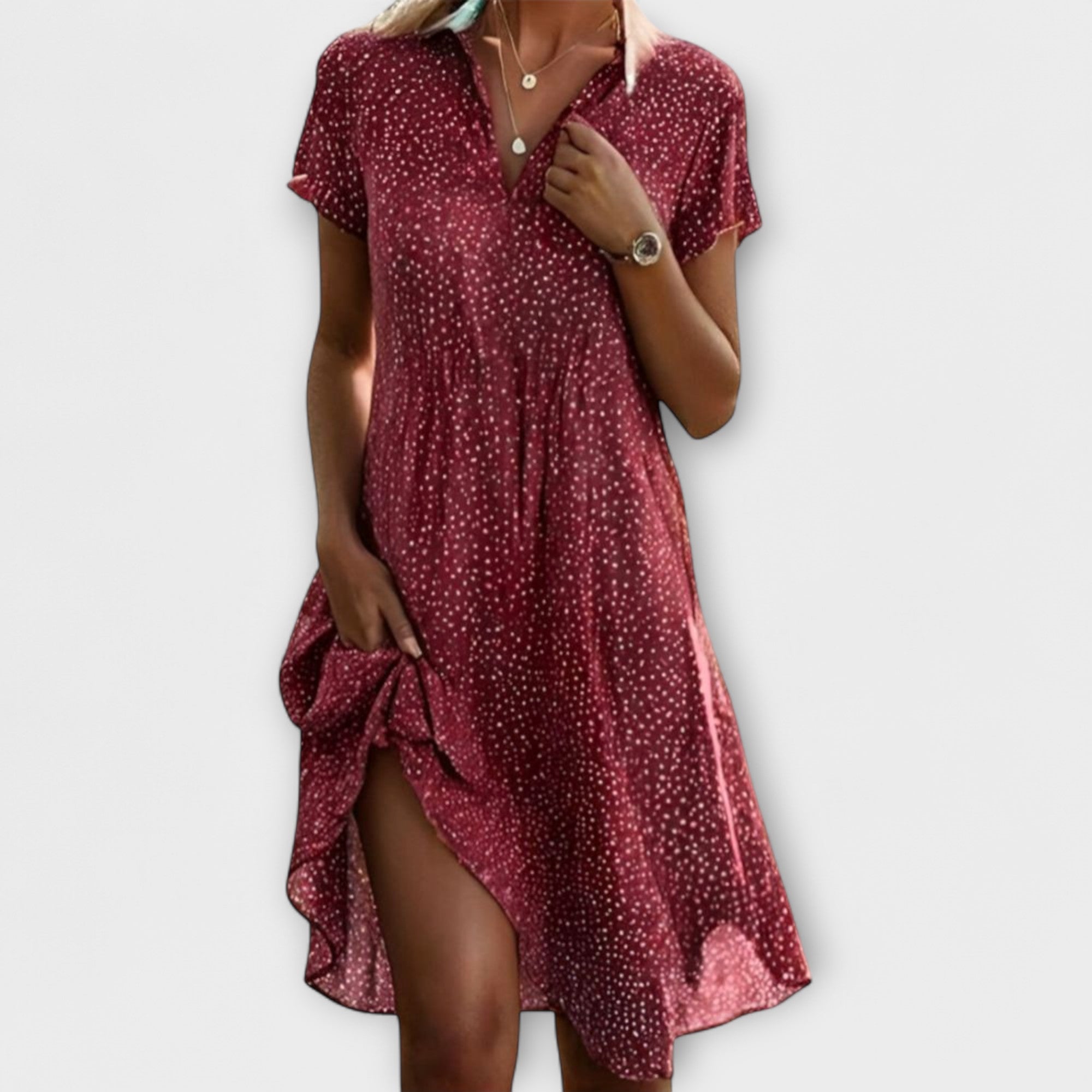 Sofia - Vloeiend Zomerjurk met Tijdloze Look