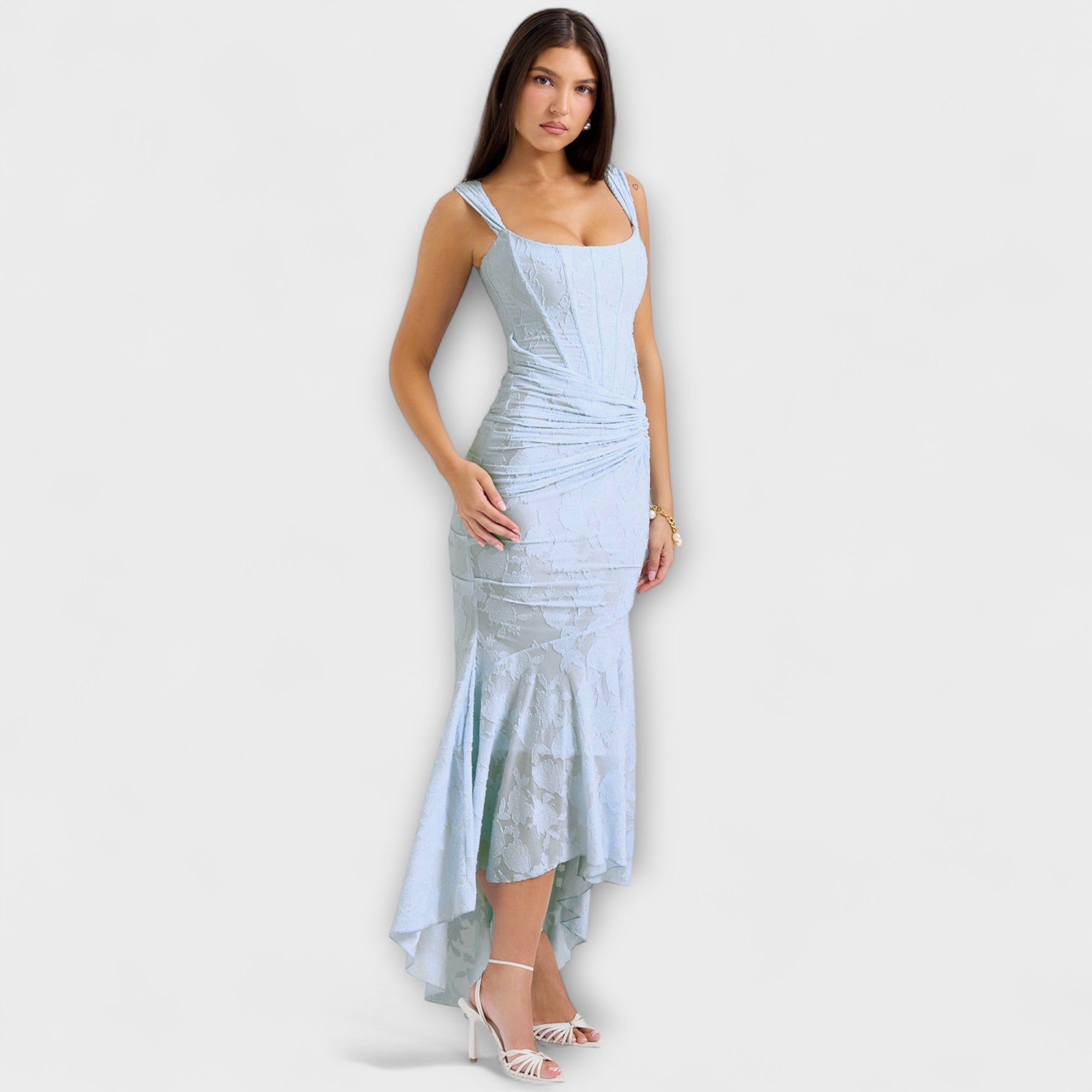 Renske - Lange jurk met elegante en verfijnde corset