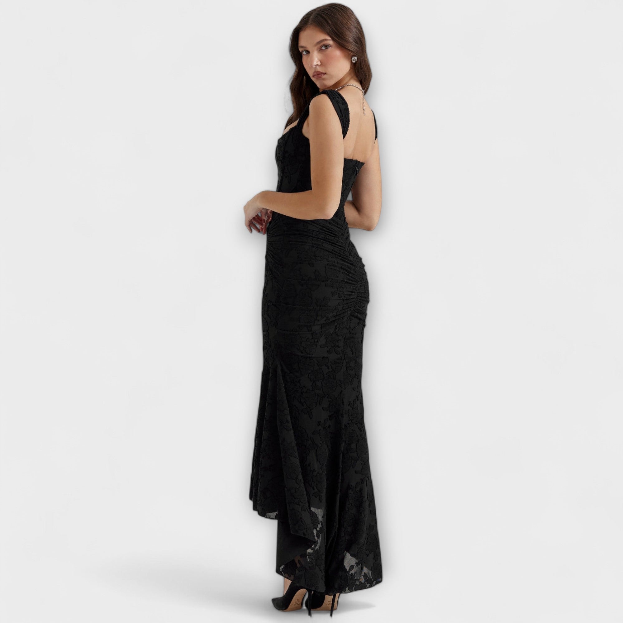 Renske - Lange jurk met elegante en verfijnde corset