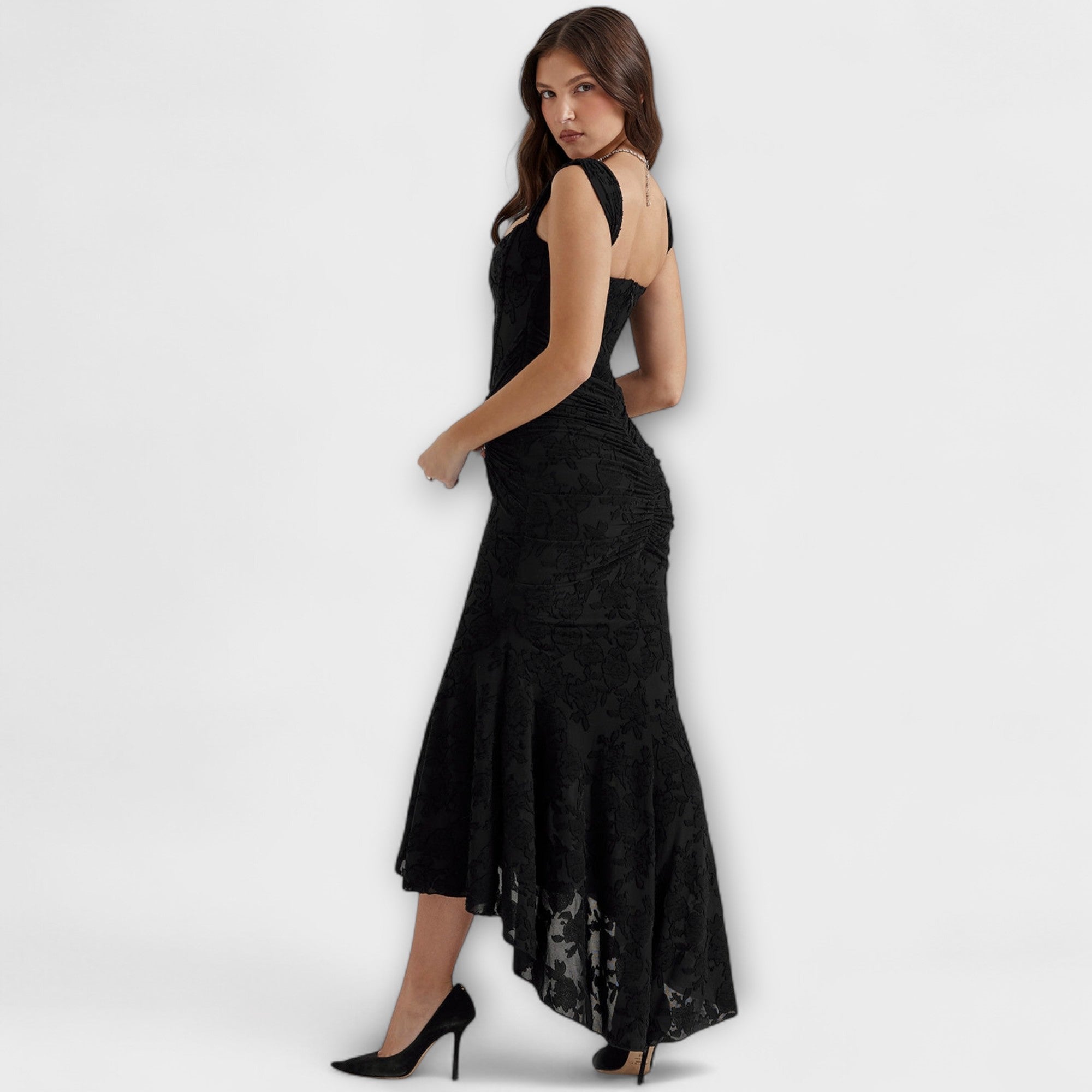 Renske - Lange jurk met elegante en verfijnde corset