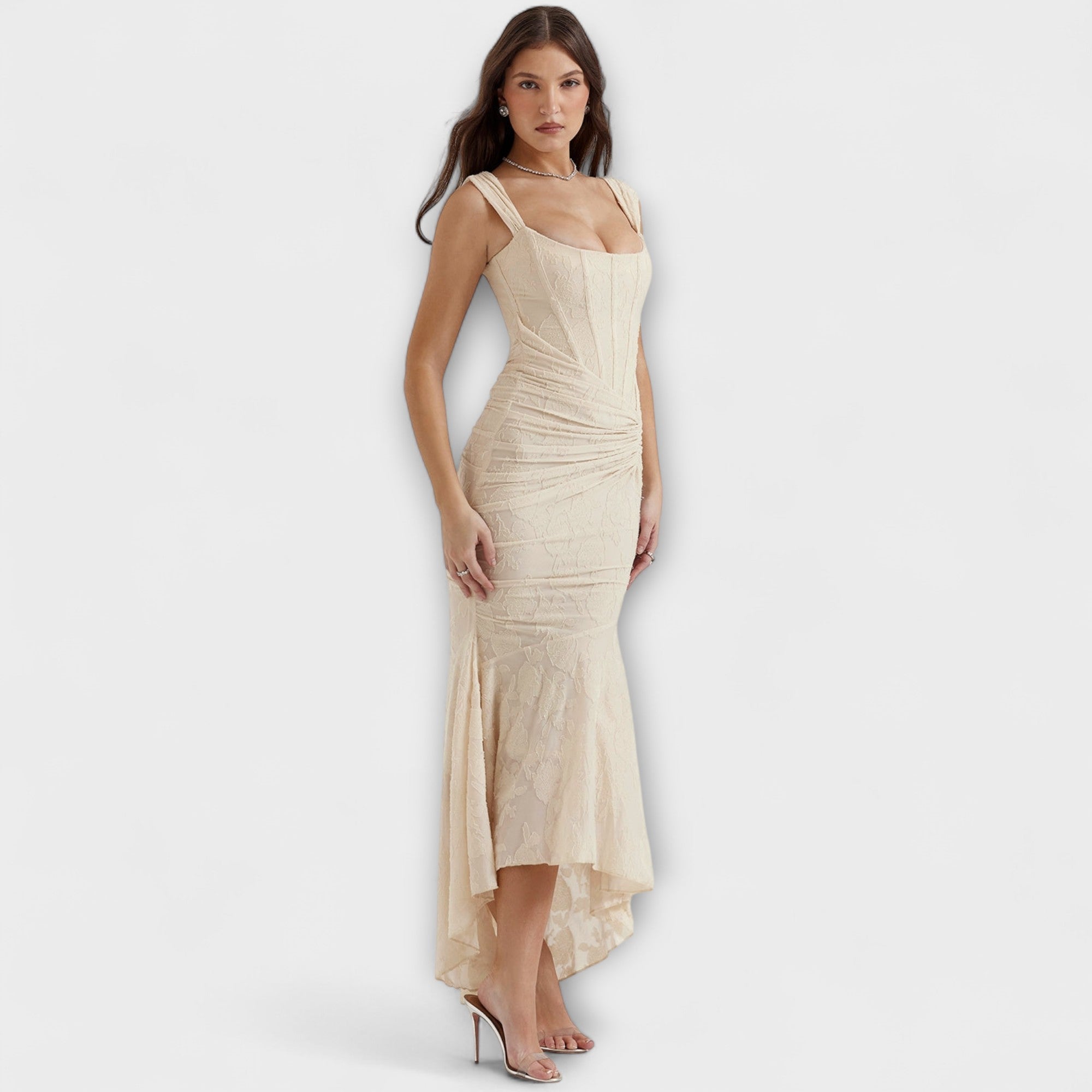 Renske - Lange jurk met elegante en verfijnde corset