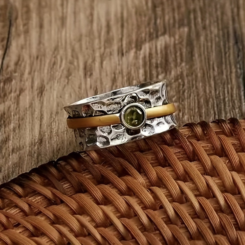 Elegante groene zirconiumring
