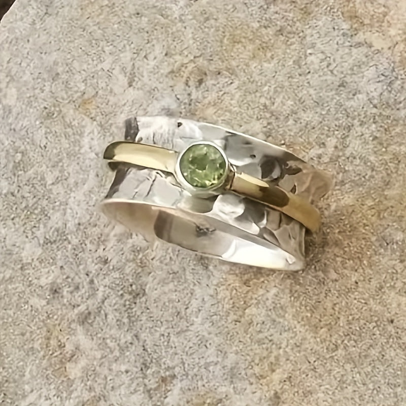 Elegante groene zirconiumring