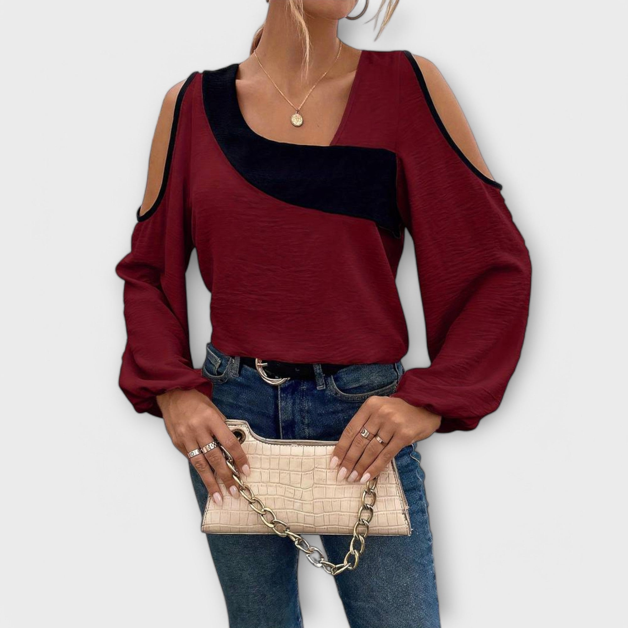 Scarlett - Blouse met vierkante halslijn