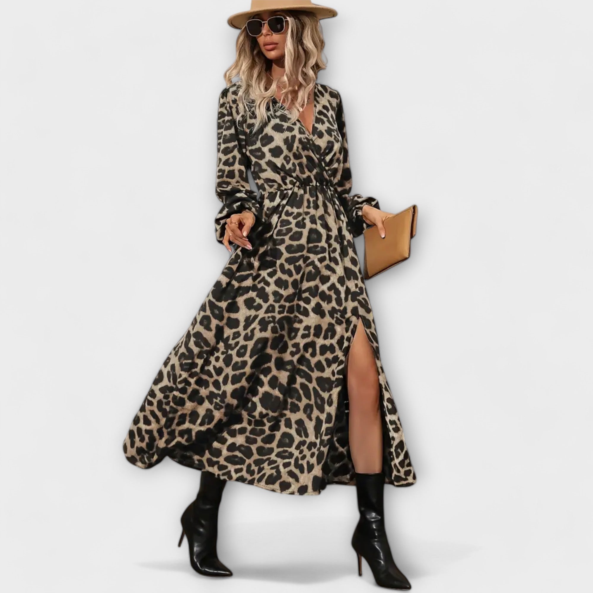 Natalie - Stijlvolle jurk met luipaardprint