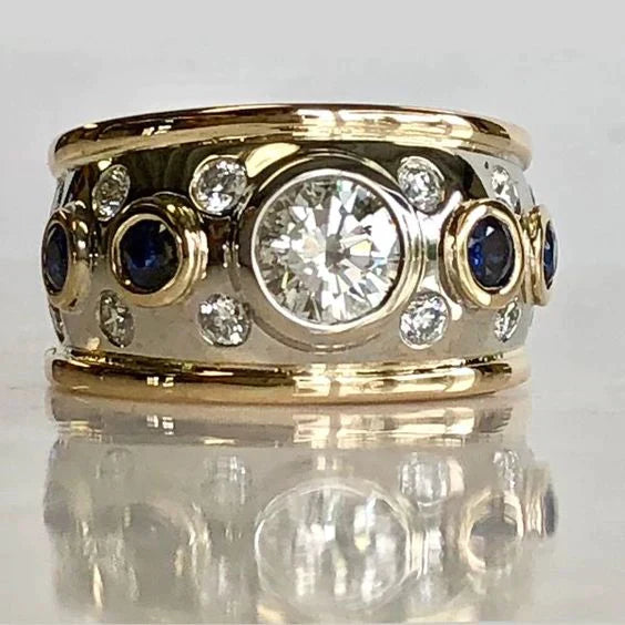 Vintage Gouden Ring met Zirkonia