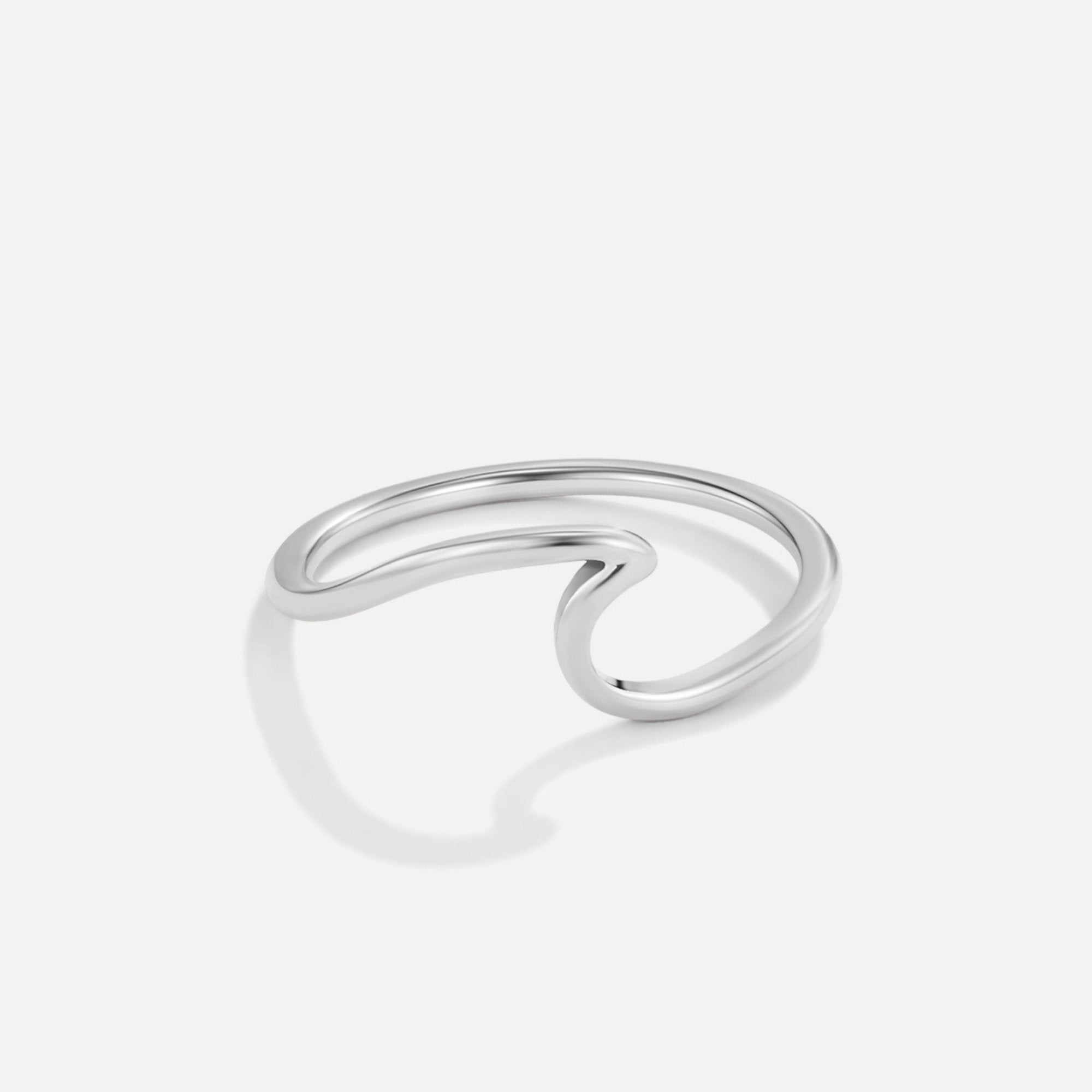 Golfvormige Zilveren Imari Ring