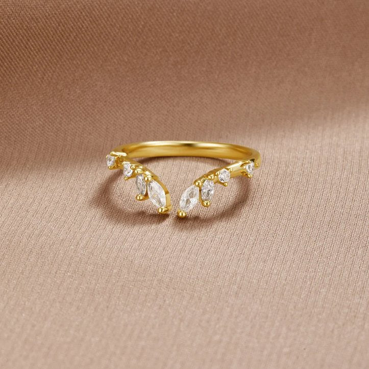 Vrede - Gouden Kristallen Ring
