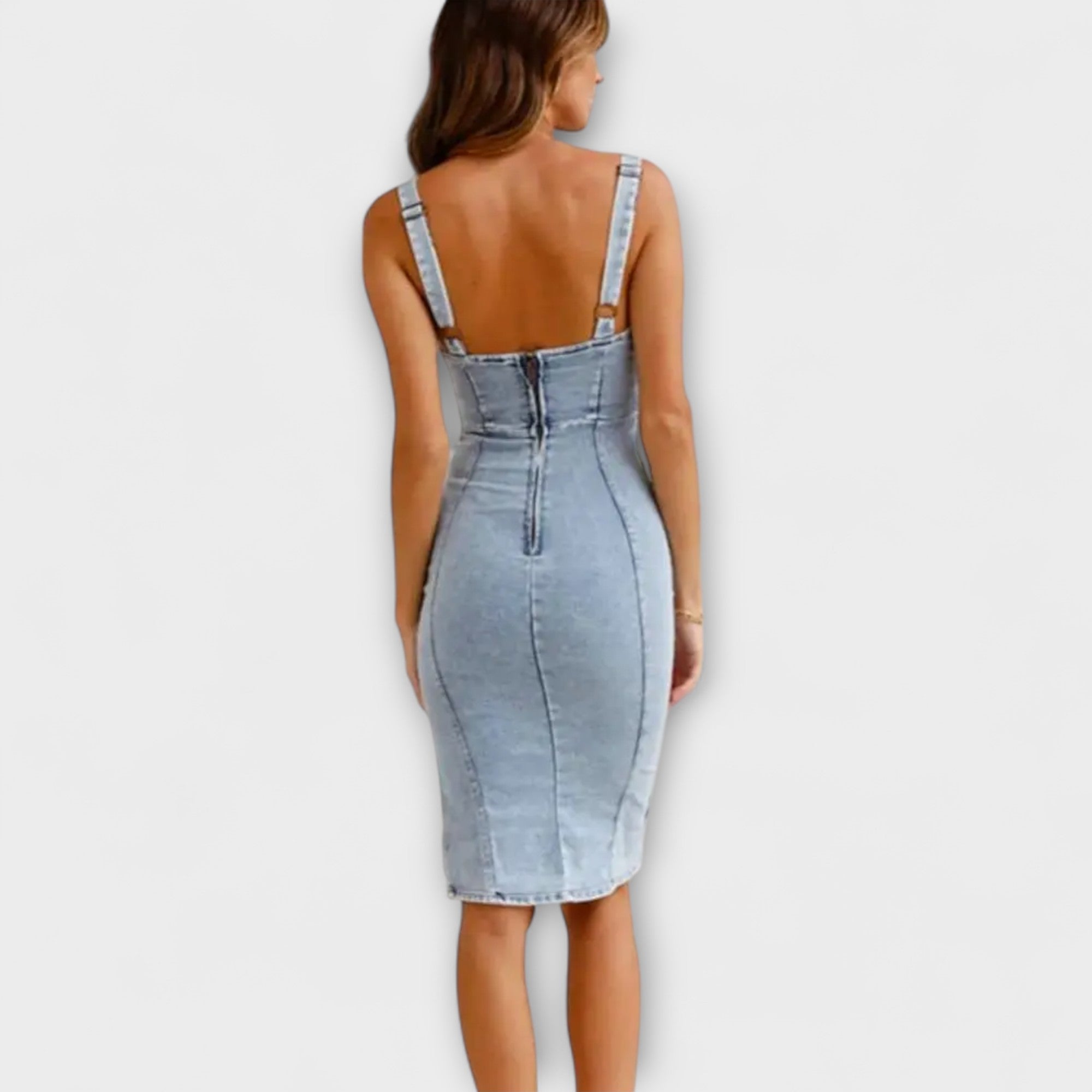 Anna - Denim-jurk met verstelbare bandjes