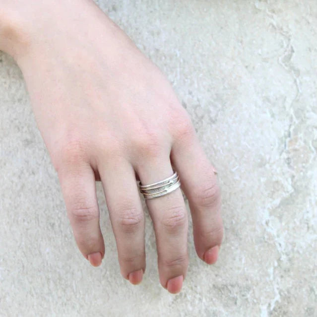 Shine - Zilveren ring met vintage gouden afwerking