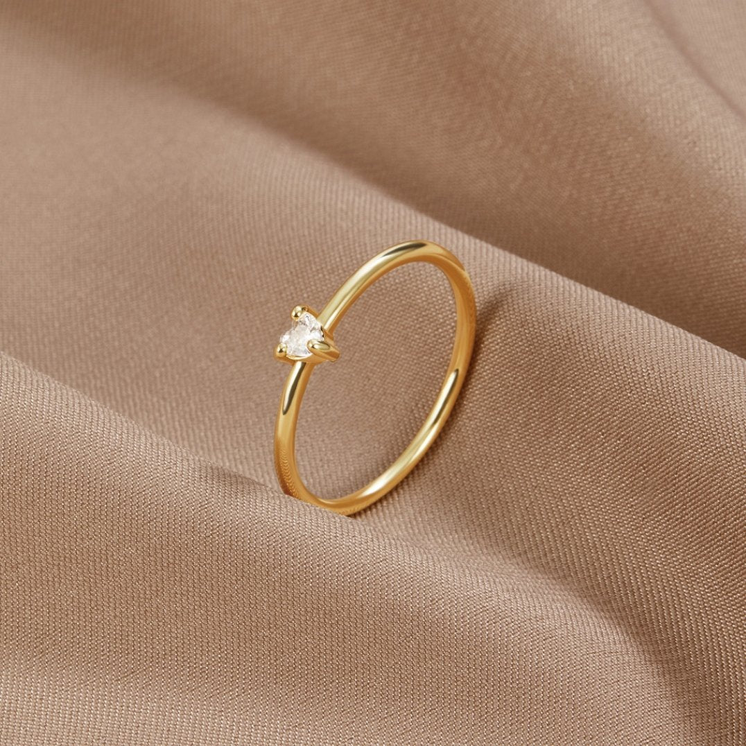 Amour - Hartvormige ring van kristal