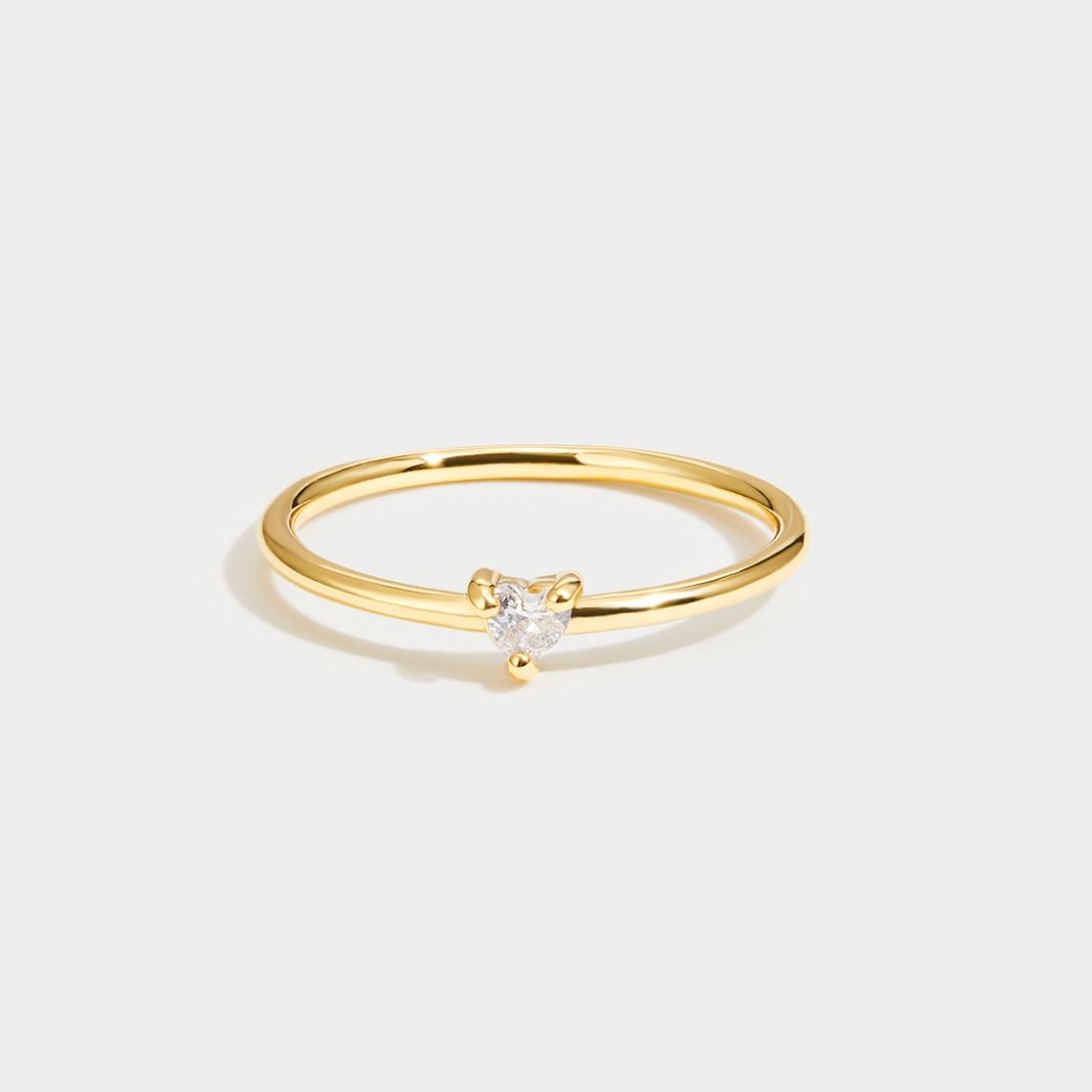 Amour - Hartvormige ring van kristal