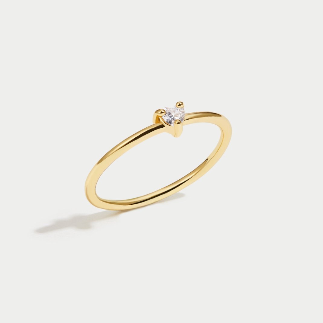 Amour - Hartvormige ring van kristal