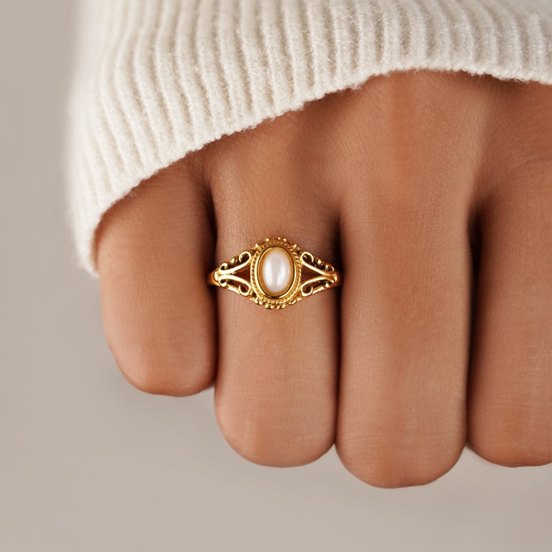 Vintage Royale Ring met Parel